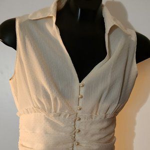 Vintage GUESS sleeveless pearl blouse